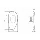 NASELLI ESPRIT® (PVC) F&W - "SLIM" 1,5 MM - "D" ASIMMETRICI 14,5 mm A PRESSIONE